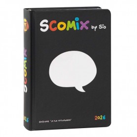 DIARIO COMIX SCOMIX SIO 2025/2026 16 M. 12X16,5 BLACK 73505