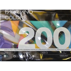 RISMA A4 FABRIANO 200 GR. NERO FABRIANO COLORE 100FF