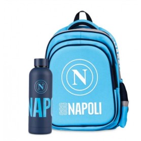 ZAINO COLOURBOOK SSC NAPOLI ESTENSIBILE CON BORRACCIA IN OMAGGIO AZZURRO