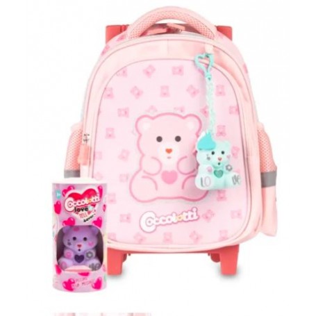 ZAINO ASILO TROLLEY COCCOLOTTI CLASSIC R ROSA CON COCCOLOTTO IN OMAGGIO