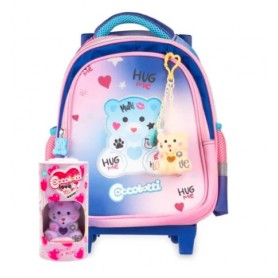 ZAINO ASILO TROLLEY COCCOLOTTI LOVE AZZU AZZURRO CO COCCOLOTTO IN OMAGGIO