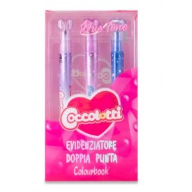 EVIDENZIATORE COCCOLOTTI DUO TONE 3 PZ 