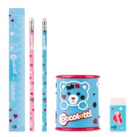 STATIONERY COCCOLOTTI LOVE AZZURRO 5PZ 