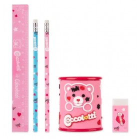STATIONERY COCCOLOTTI LOVE ROSA 5PZ 
