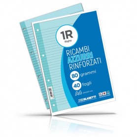 RICAMBI A4 1 RIGO AZZURRI RINFORZATI BLASETTI