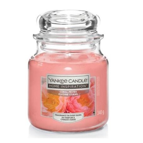 CANDELA YANKEE MEDIA 340GR. CORAL PEONY SUNSET