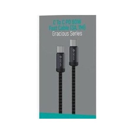 CAVO DA TYPE-C A TYPE-C PD 60W 1MT FAST 