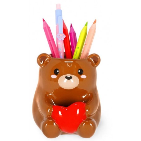 PORTAPENNE IN CERAMICA LEGAMI TEDDY BEAR 