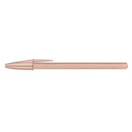 PENNA BIC CRISTAL GLACE ORO ROSA NERA 