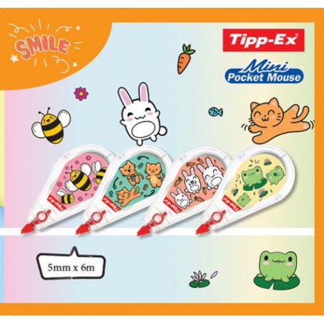 CORRETTORE NASTRO TIPP-EX POCKET SMILE 