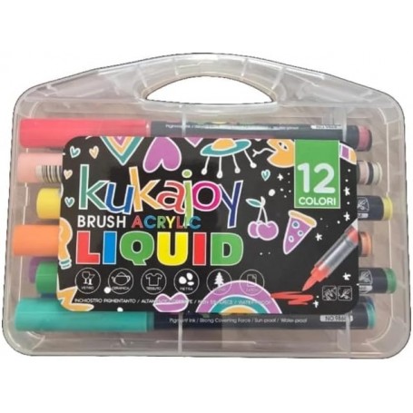 PENNARELLI KUKAJOY BRUSH ACRILICO 12 PZ 