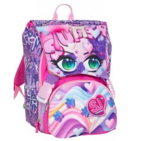 ZAINO SJ SDOPPIABILE GANG FACCE ROSA 