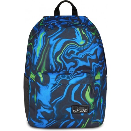 ZAINO SEVEN ISCHOOLPACK CON POWERBANK E USB  NTEGRATI BLU/VERDE