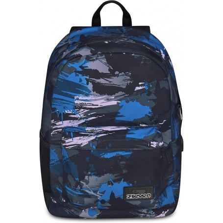 ZAINO SEVEN ISCHOOLPACK CON POWERBANK E USB  NTEGRATI NERO/BLU
