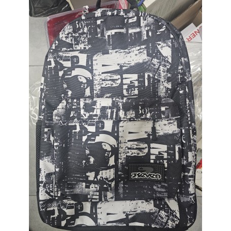 ZAINO SEVEN ISCHOOLPACK CON POWERBANK E USB  NTEGRATI NERO/GRIGIO