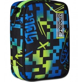 ASTUCCIO 1 CERNIERA SEVEN SPEED PAD SCRIBBLED FLAME