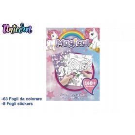 ALBUM DA COLORARE MC UNICORNO CON ADESIV 