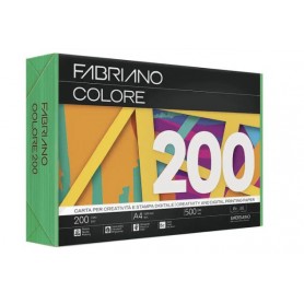 RISMA A4 FABRIANO 200 GR. VERDE FABRIANO COLORE 100FF