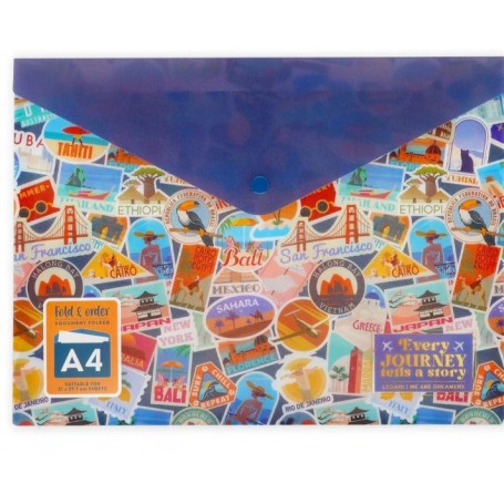 BUSTA CON BOTTONE LEGAMI A4 TRAVEL 