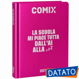 DIARIO COMIX STANDART 2026/27 16M. 13X18 COLORE FUCSIA