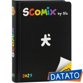 DIARIO COMIX SCOMIX SIO 2026/2027 16 M. 12X16,5 BLACK