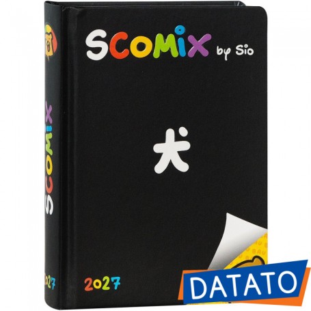 DIARIO COMIX SCOMIX SIO 2026/2027 16 M. 12X16,5 BLACK