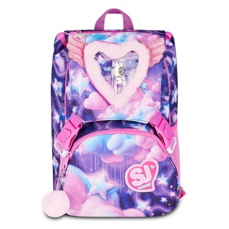 ZAINO SJ SDOPPIABILE GANG BIG FLUFFY PINK GIRL