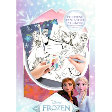 ALBUM DA COLORARE MC FROZEN CON ADESIV 