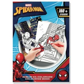 ALBUM DA COLORARE MC SPIDERMEN CON ADESI 
