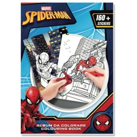 ALBUM DA COLORARE MC SPIDERMEN CON ADESI 
