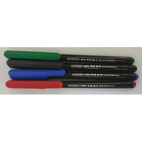 PENNA FIBRA HI-TEXT MICROPOINT 0,8 MM BLU NERO ROSSO VERDE