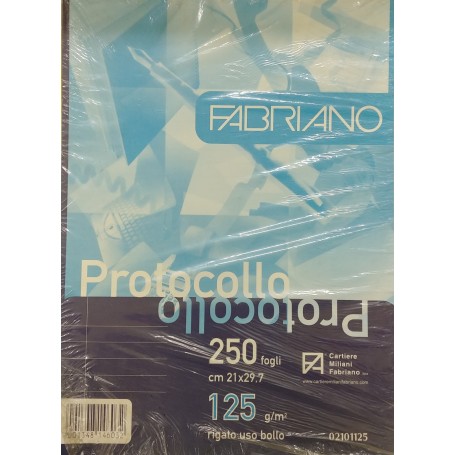 RISMA PROTOCOLLO FABRIANO 250FF 125GR UB USO BOLLO A4 PER STAMPANTI