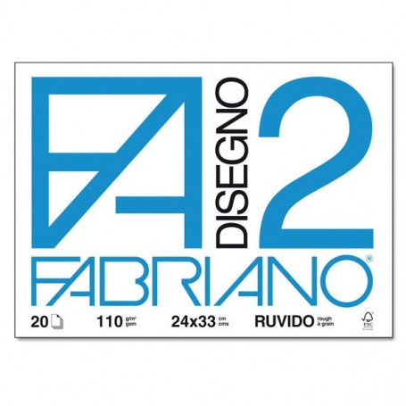 BLOCCO FABRIANO F2 20 FF. 24X33 RUVIDO 