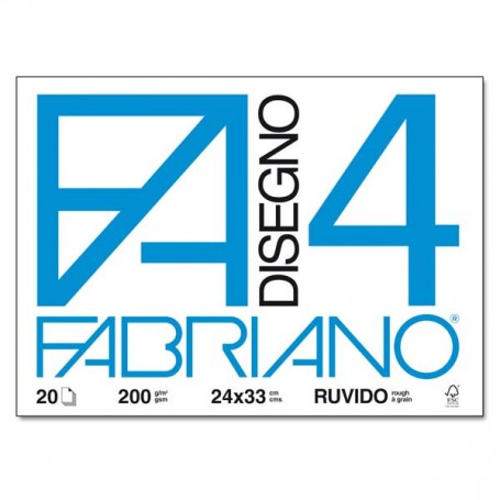 BLOCCO FABRIANO F4 20 FF. 24X33 RUVIDO 