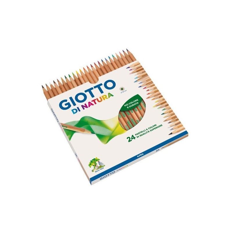 PASTELLO GIOTTO NATURA VERDE SELVA 20 X12 - Pastels Ronds Haute Qualité