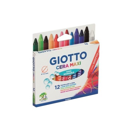 PASTELLI GIOTTO CERA MAXI CONF.12 PZ 