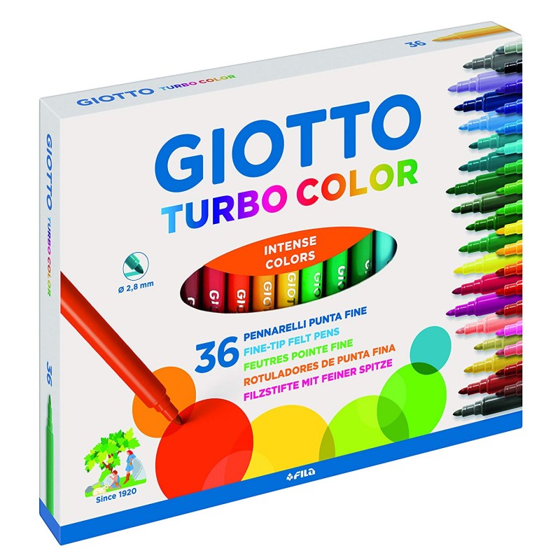 Giotto Turbo Color pennarelli in astuccio da 12 colori