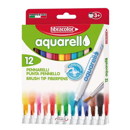 PENNARELLI FIBRA AQUARELLO CONF.12P PZ 