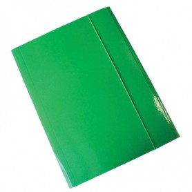 CARTELLINA CON ELASTICO 25X35 VERDE 