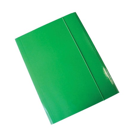 CARTELLINA CON ELASTICO 25X35 VERDE 