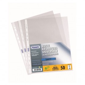 BUSTA CON FORI FAVORIT BUCCIA SUP. 22X30 CONF. 50 PZ