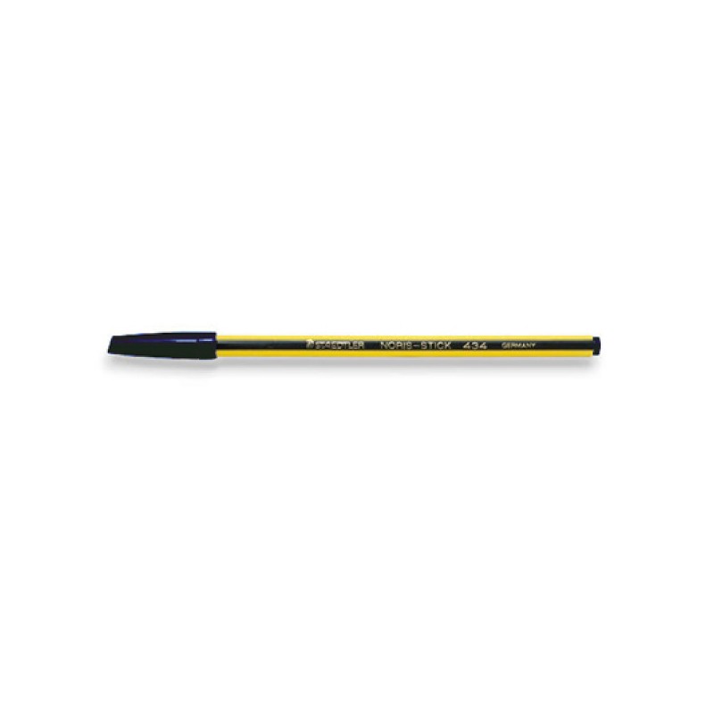 Penna a sfera Stick - Staedtler Noris Stick 434 - Punta media Fusto nero e  giallo Inchiostro NERO