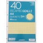 RICAMBI A4 RIGO 5 MM GIALLI BLASETTI