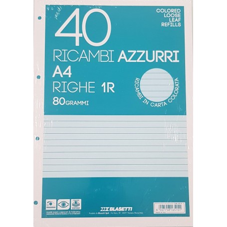 RICAMBI A4 1 RIGO AZZURRI BLASETTI