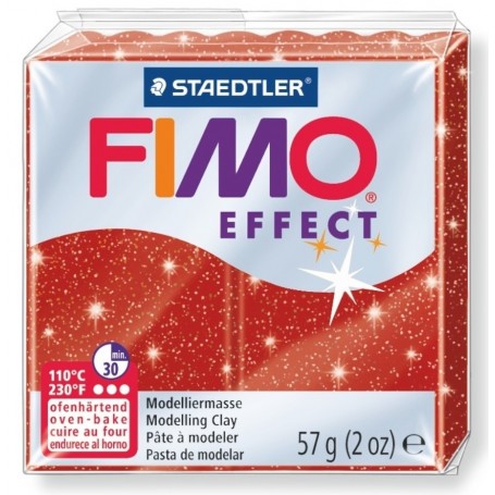 FIMO EFFECT COLORE ROSSO GLITTER 202 