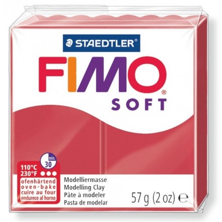 FIMO SOFT COLORE ROSSO CILIEGIA 26 